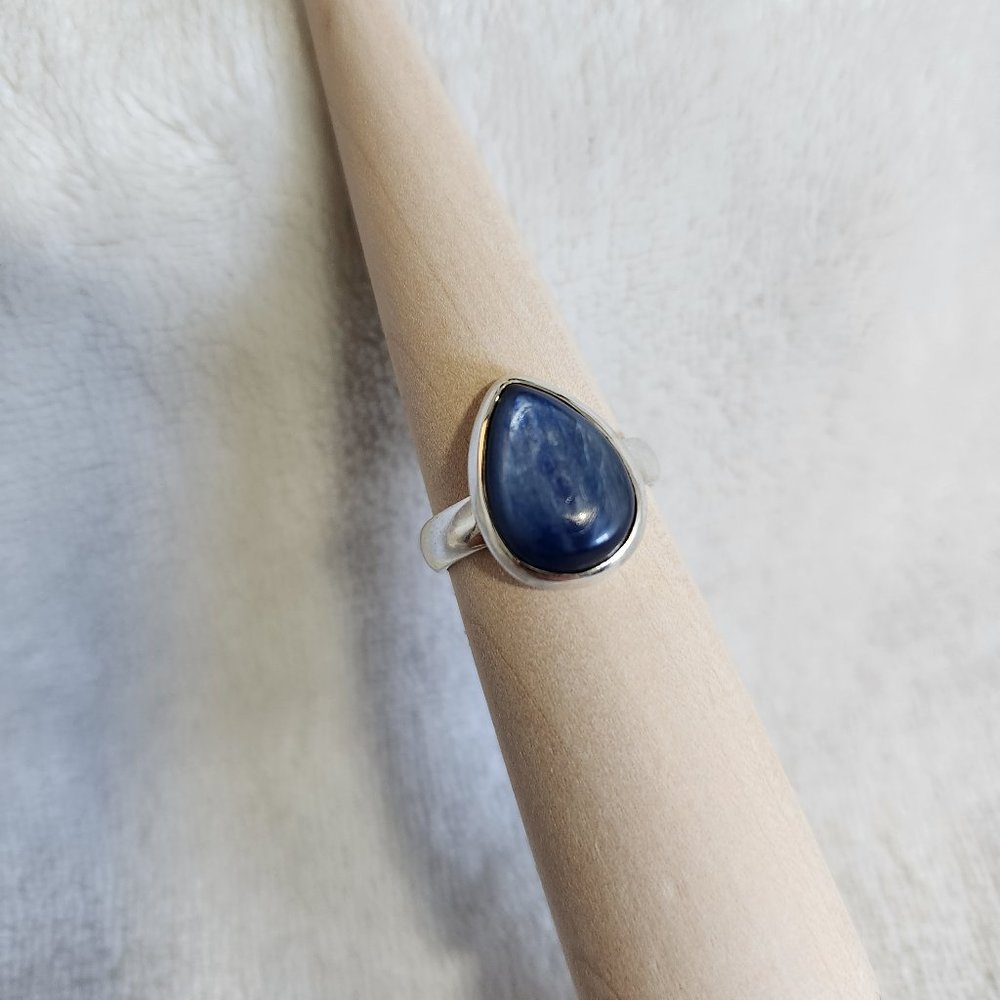 Sterling Silver and  Blue Kyanite Ring Size 7